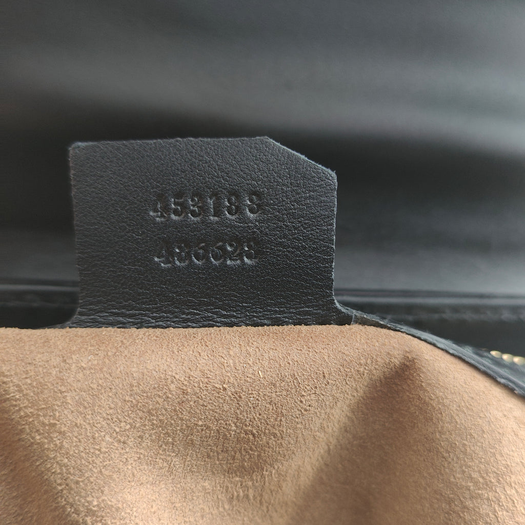 Padlock Top Handle Bag GG Coated Canvas and Leather Small