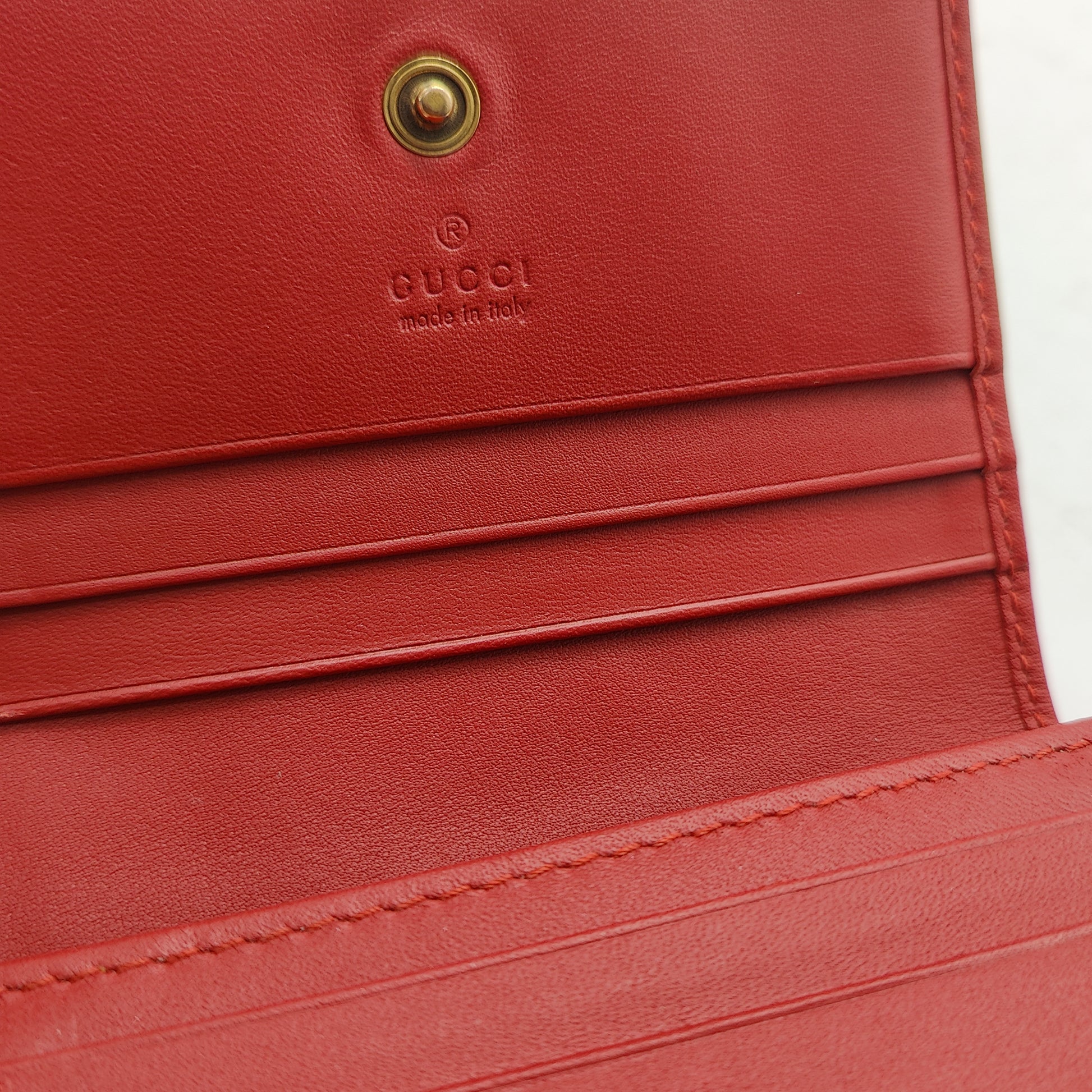 Cherries French Wallet GG Coated Canvas Compact