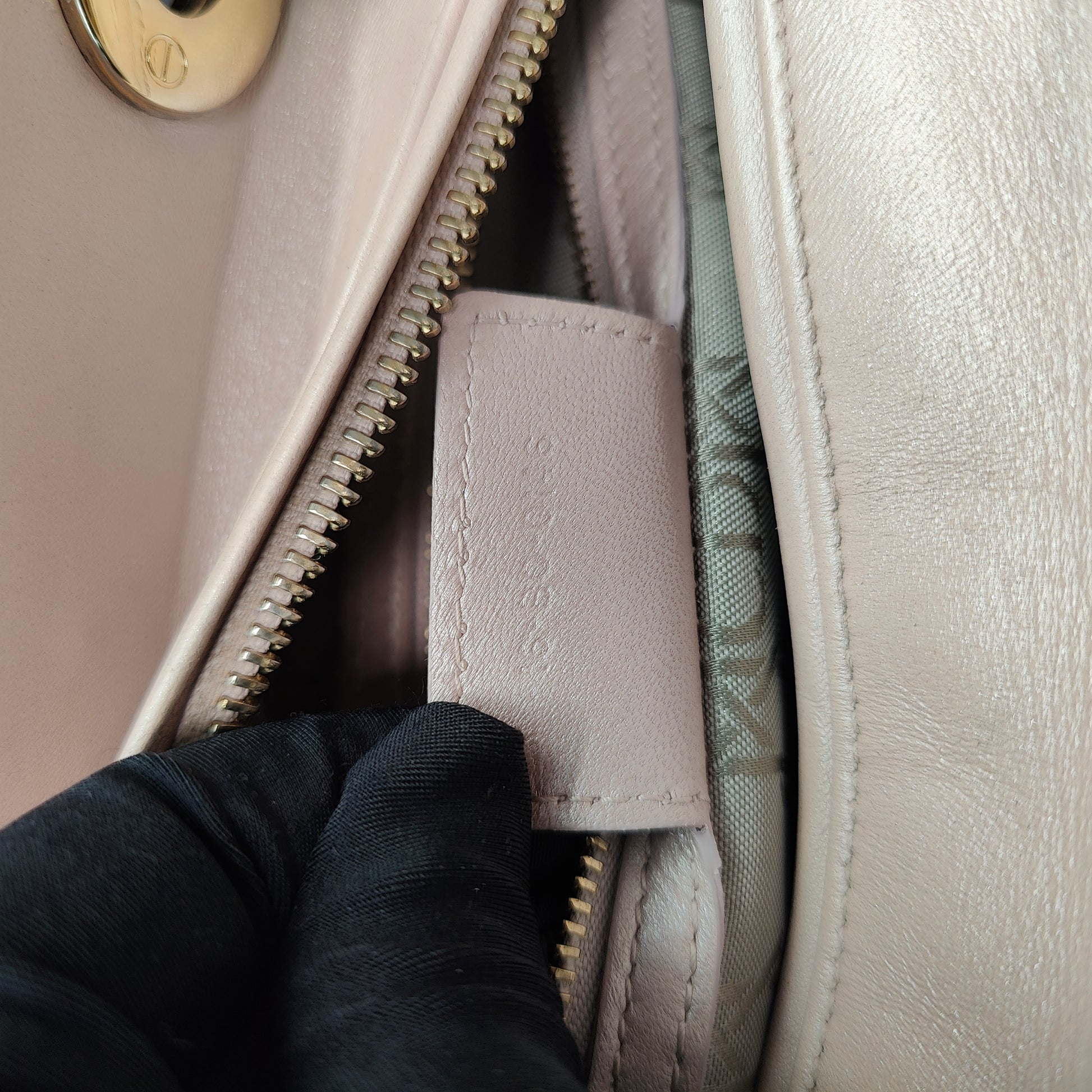Lady Dior Bag Cannage Quilt Grained Calfskin Medium