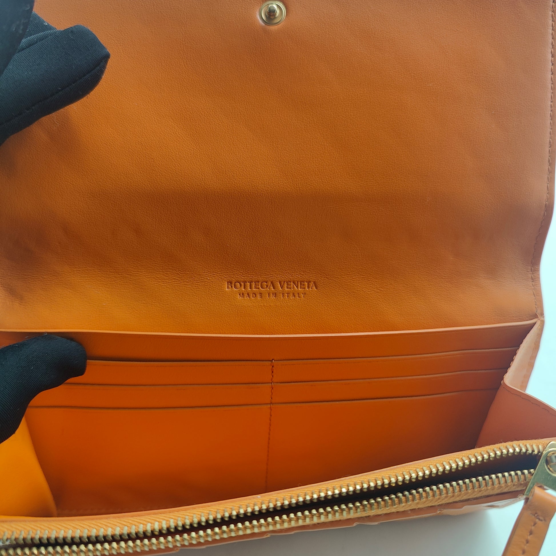 Trifold Wallet Intrecciato Nappa