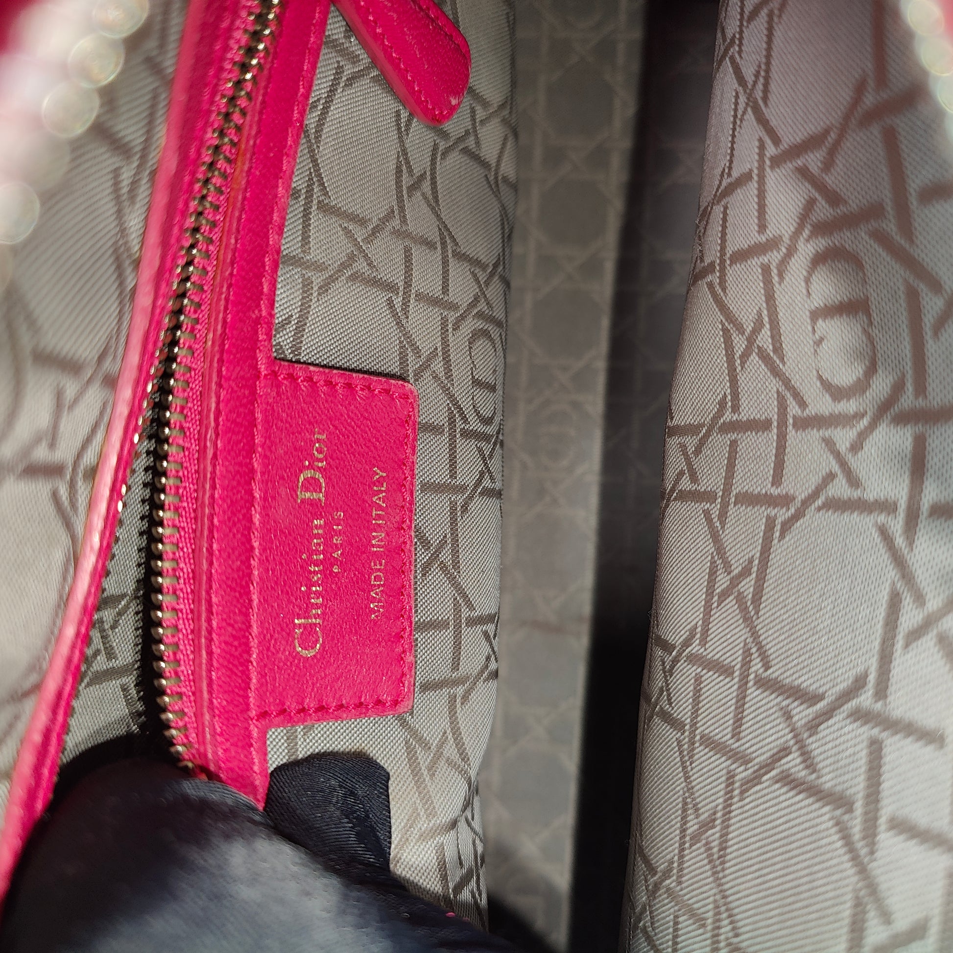 Lady Dior Bag Cannage Quilt Lambskin Large