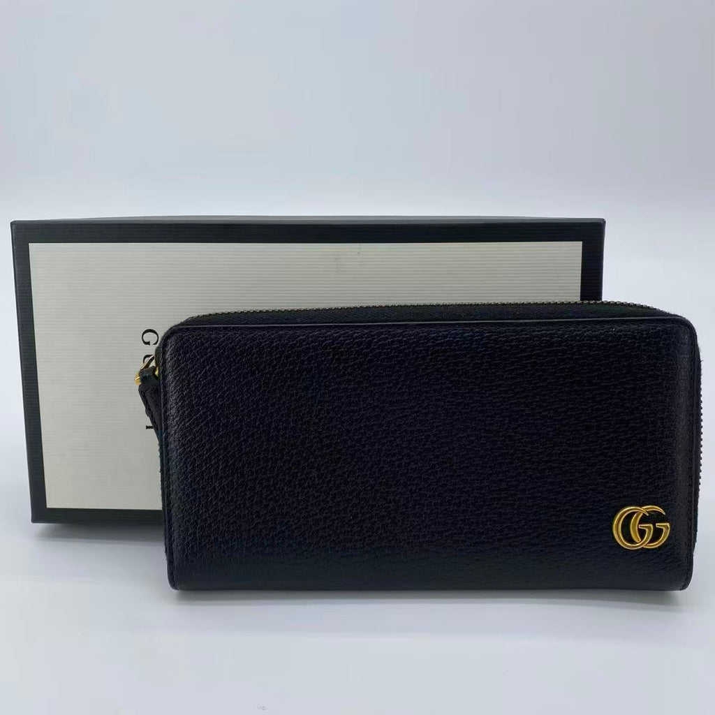 GG Marmont Zip Around Wallet Leather