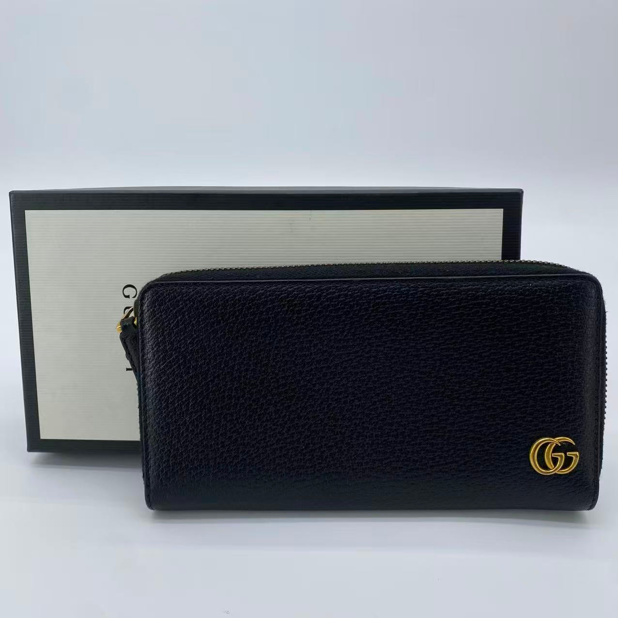 GG Marmont Zip Around Wallet Leather