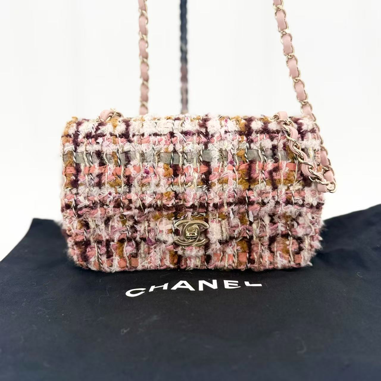 Classic Flap Bag Quilted Tweed Mini