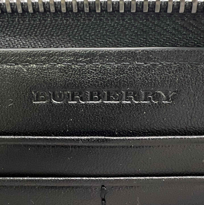 Burberry Charcoal London Check Zip Around Wallet W23387