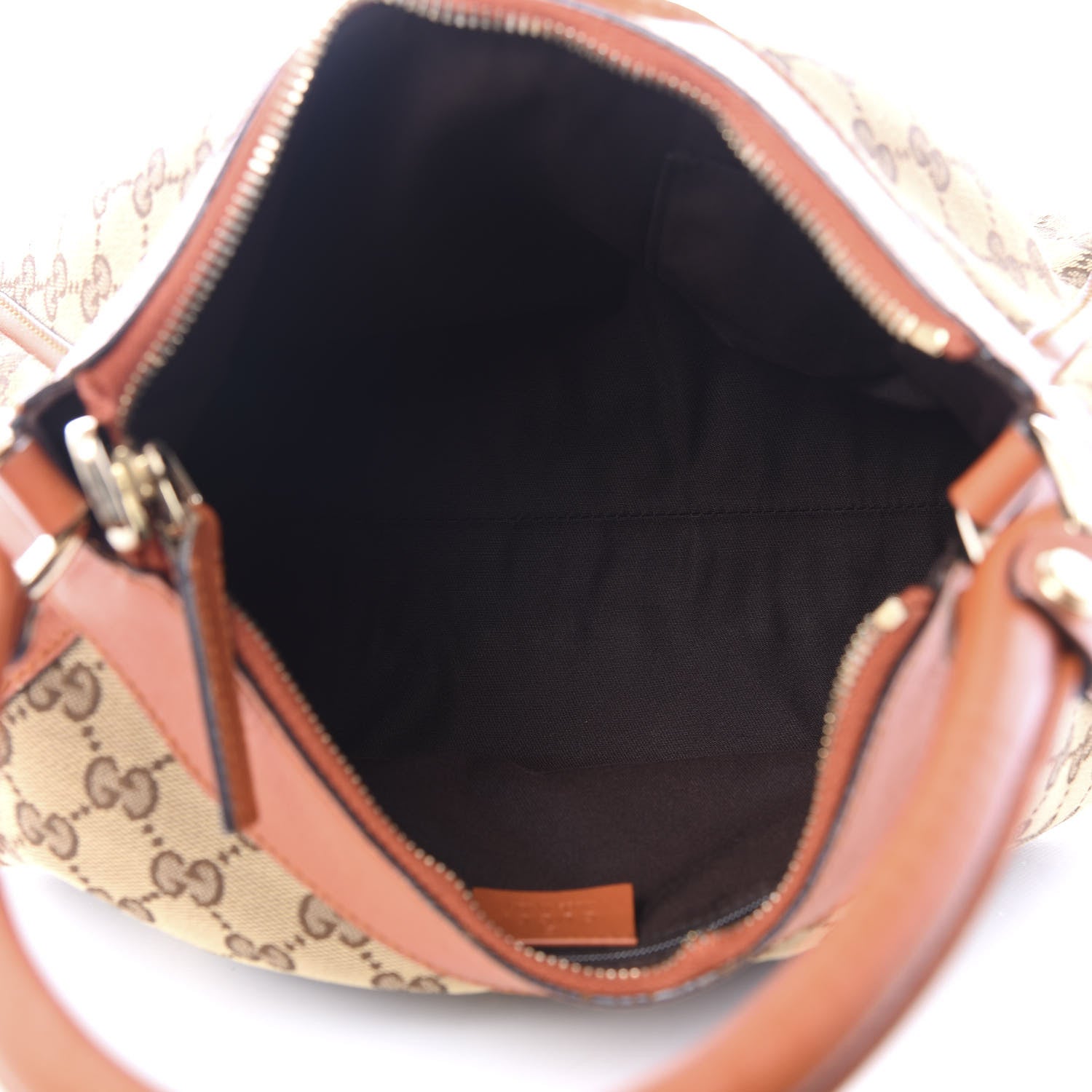 Monogram Medium D Gold Ring Hobo Orange