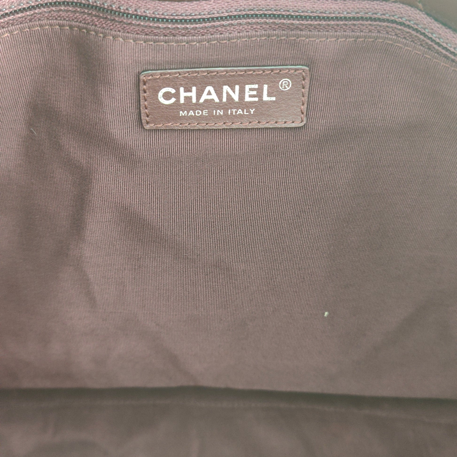 CC Charm Tote Quilted Patent Vinyl Large