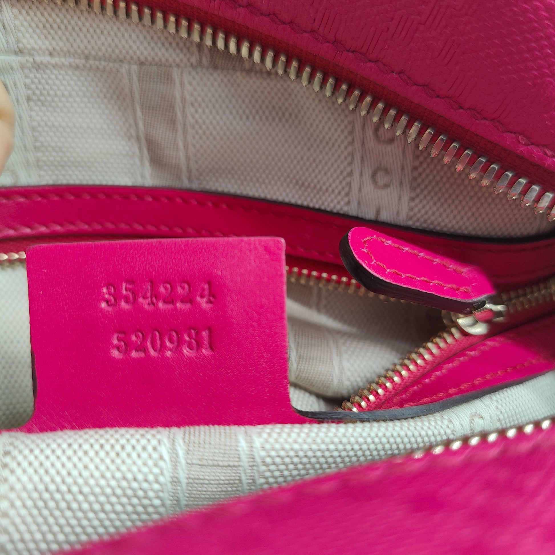 Bright Top Handle Bag Diamante Leather Small