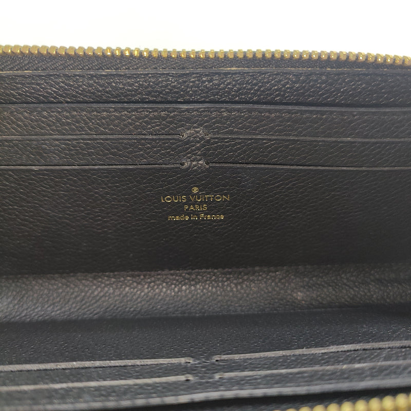 Black Monogram Empreinte Leather Clémence Wallet