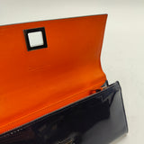 Cannage Patent Leather Flap Continental Wallet