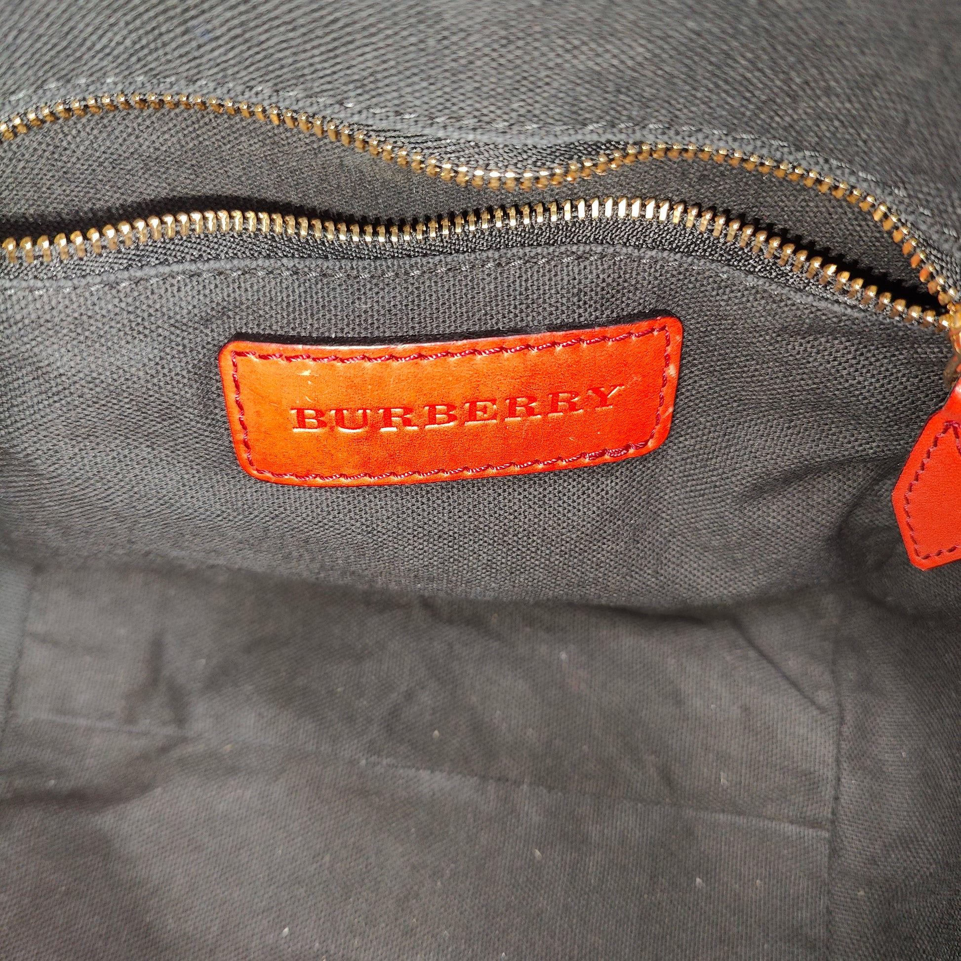 House Check Bridle Calfskin Small Alchester Bowling Bag Red