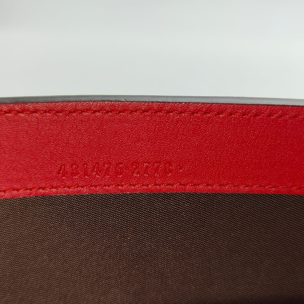Pearly Wallet on Chain Coated Canvas with Leather Mini