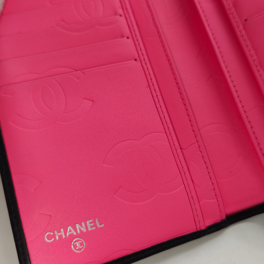 Cambon Zipped Pocket Wallet Quilted Lambskin Small