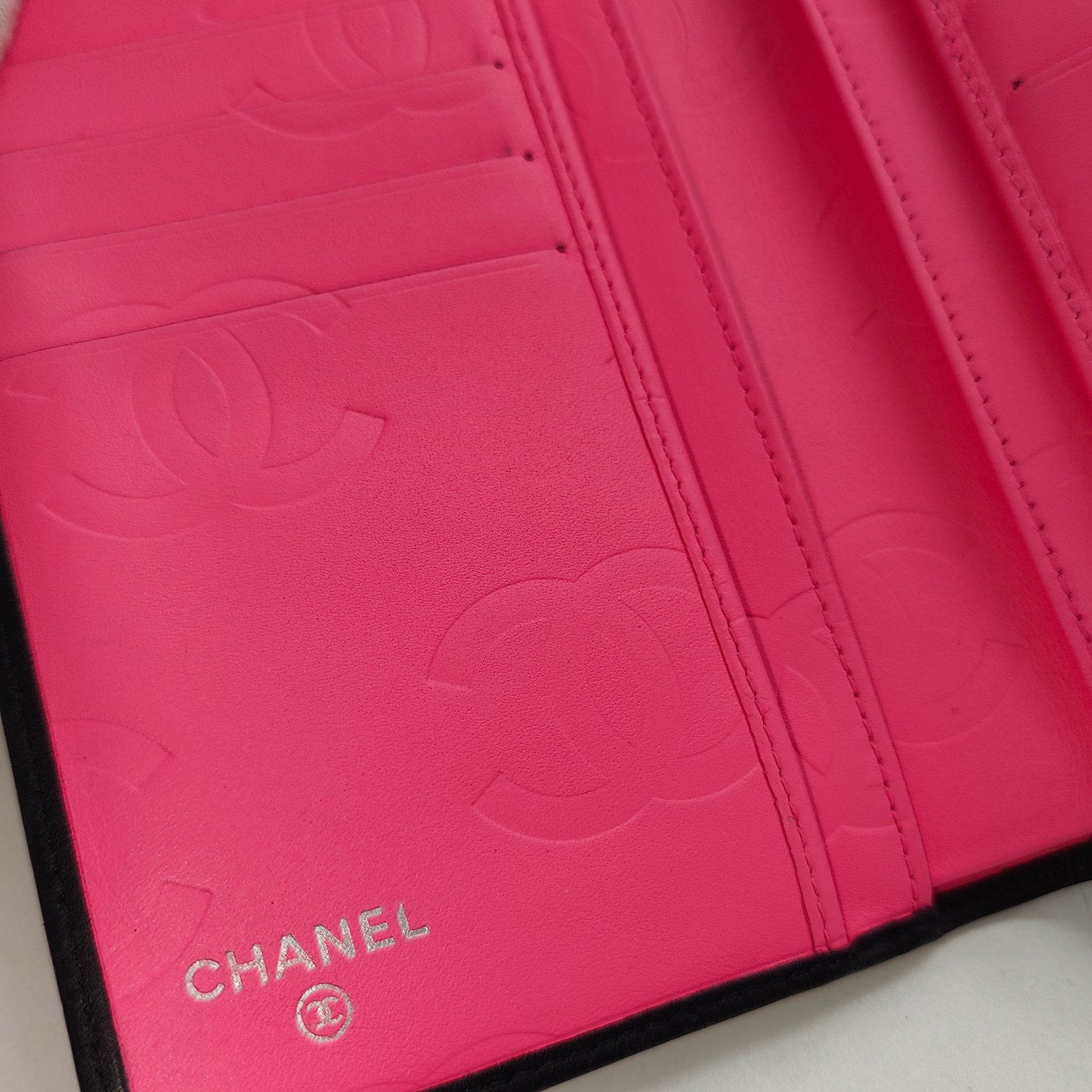 Cambon Zipped Pocket Wallet Quilted Lambskin Small