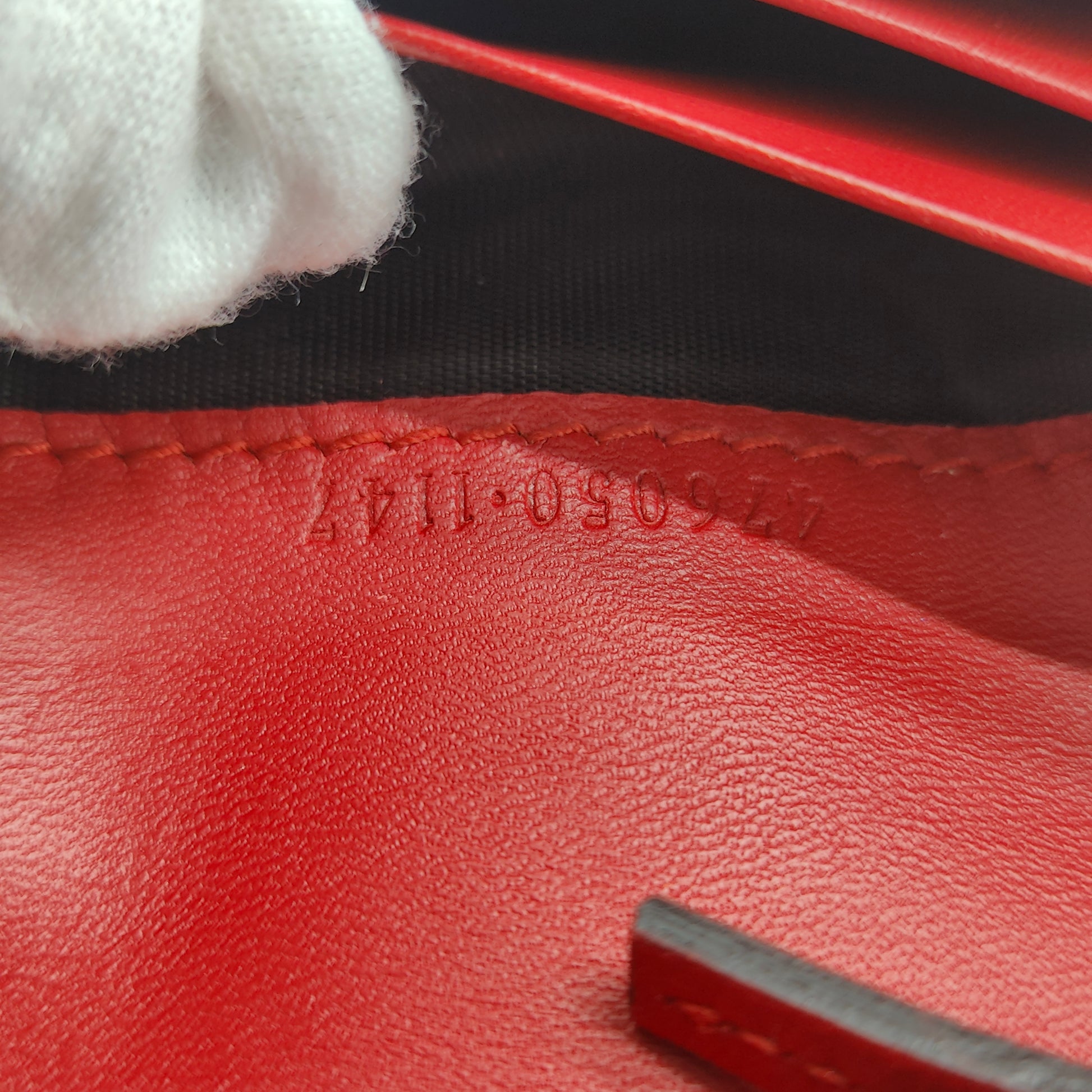 Cherries Flap Card Case Guccissima Leather