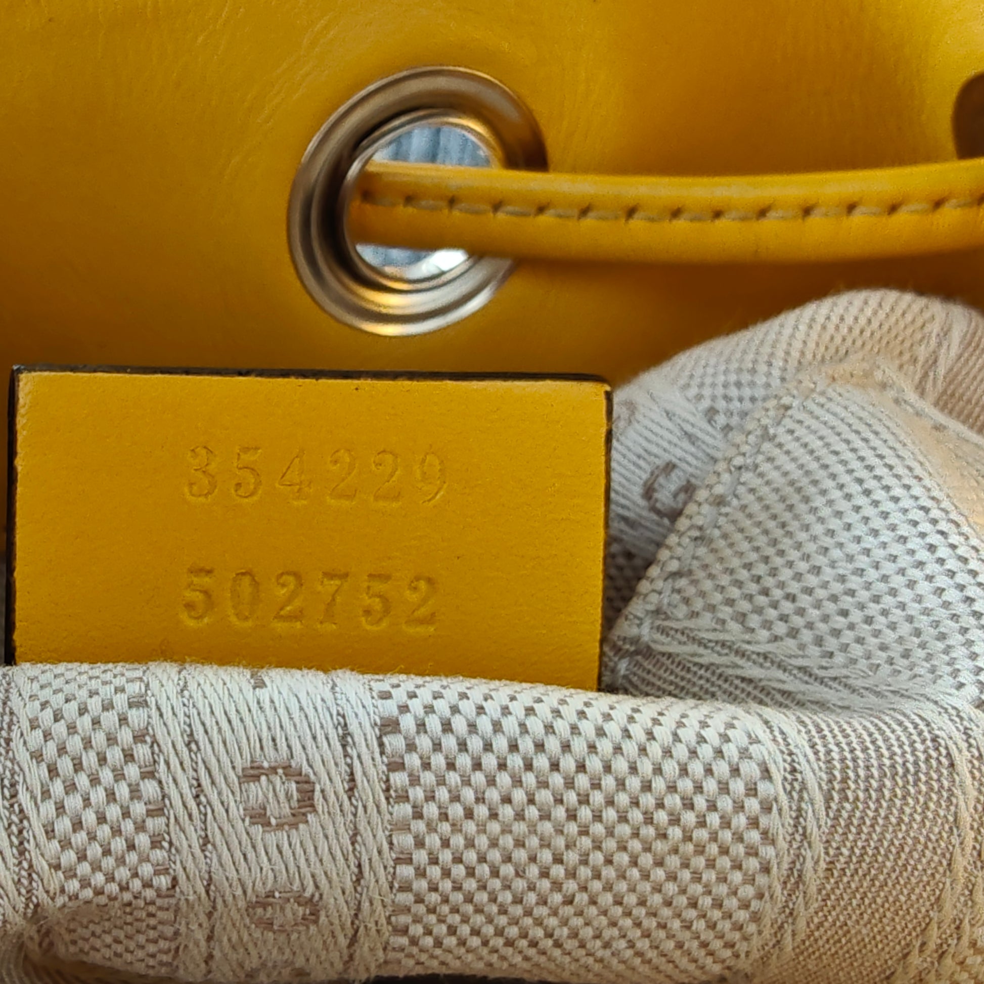 Bright Bucket Bag Diamante Leather Small