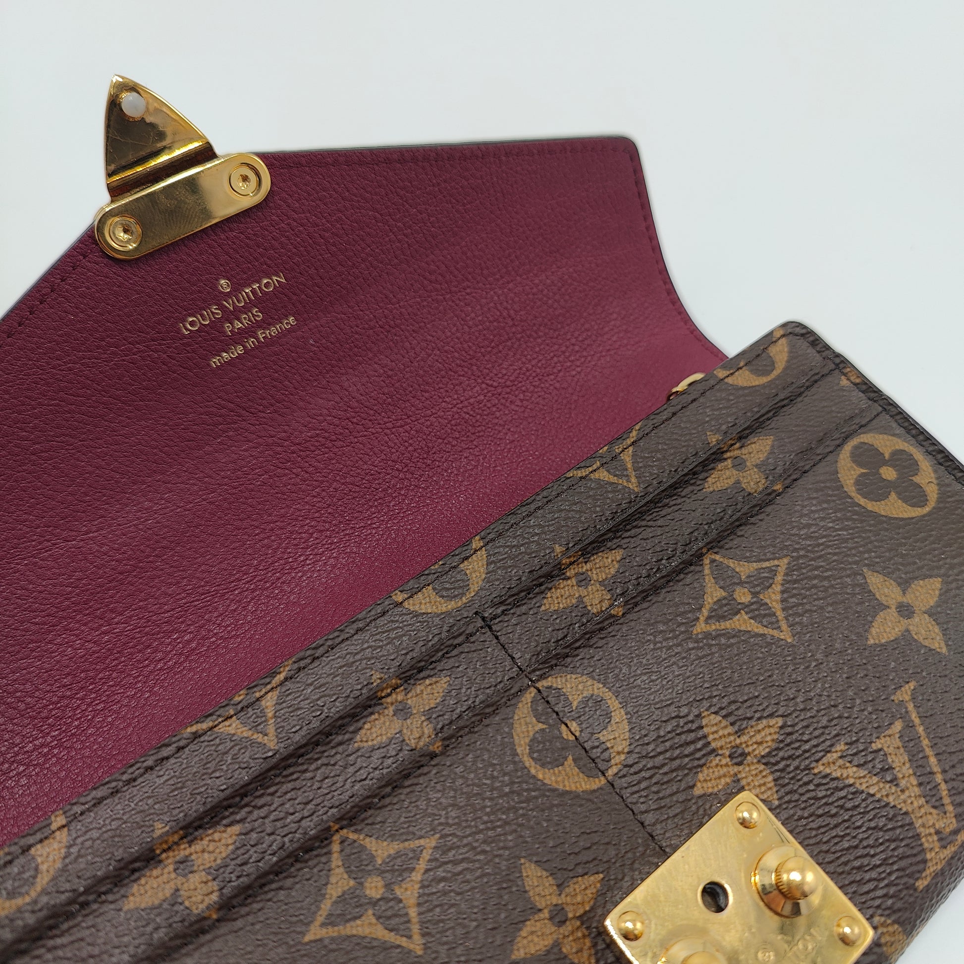 Pallas Wallet Monogram Canvas and Calfskin