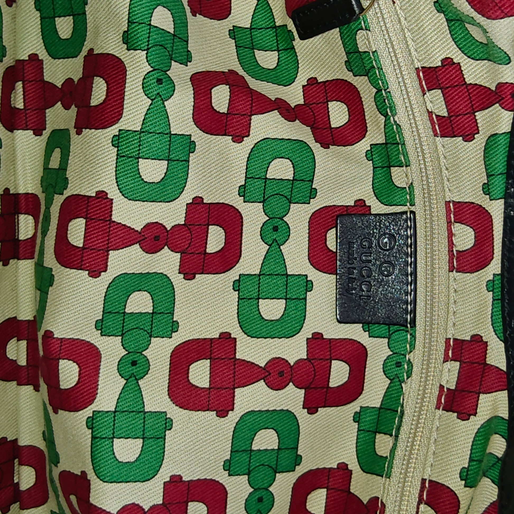 Guccissima -Trimmed Canvas Colbert Wooden Handle Shoulder Bag