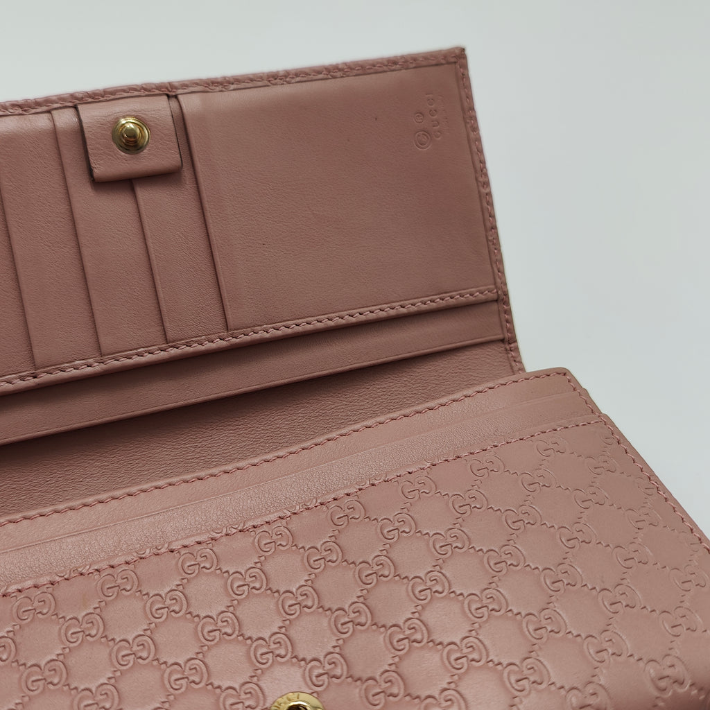 Continental Flap Wallet Microguccissima Leather Long