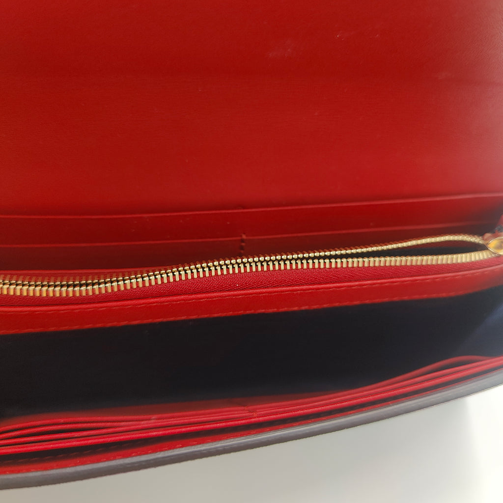 Continental Wallet Blooms Print GG Coated Canvas