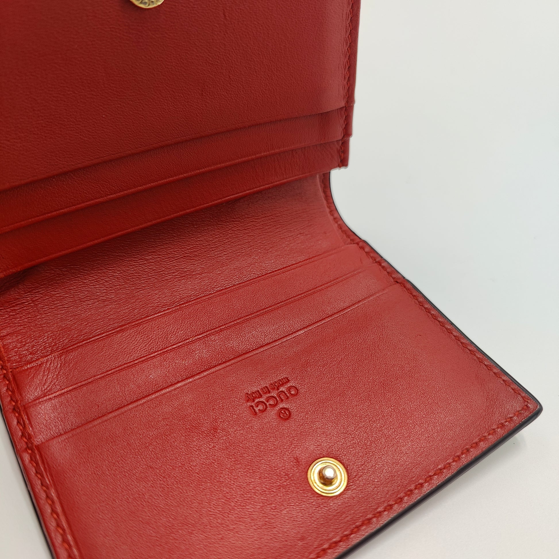 Flap Wallet Blooms Print GG Coated Canvas