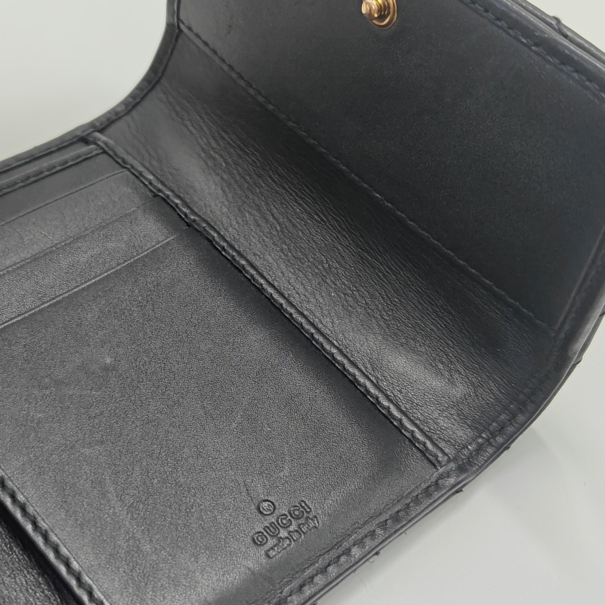 GG Marmont Trifold Wallet Matelasse Leather Compact