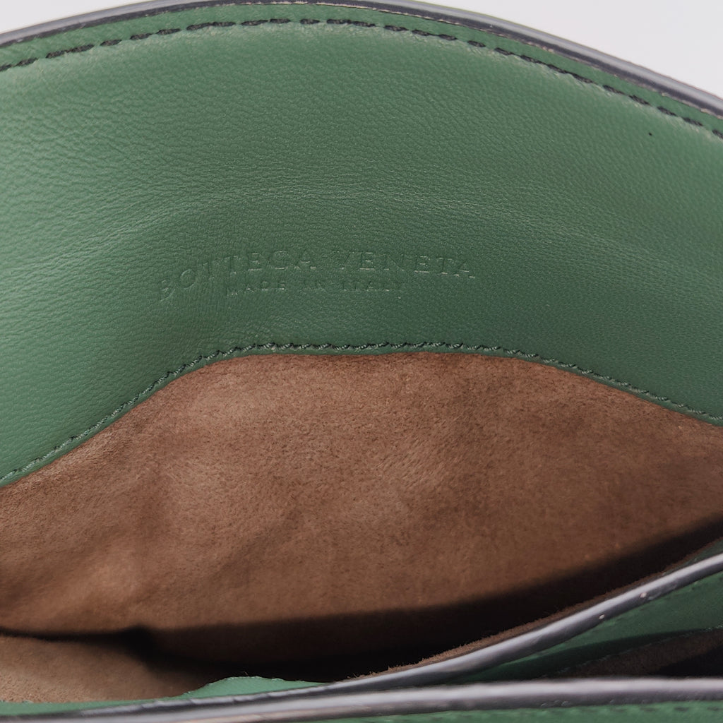 Piazza Top Handle Bag Leather with Intrecciato Detail Small