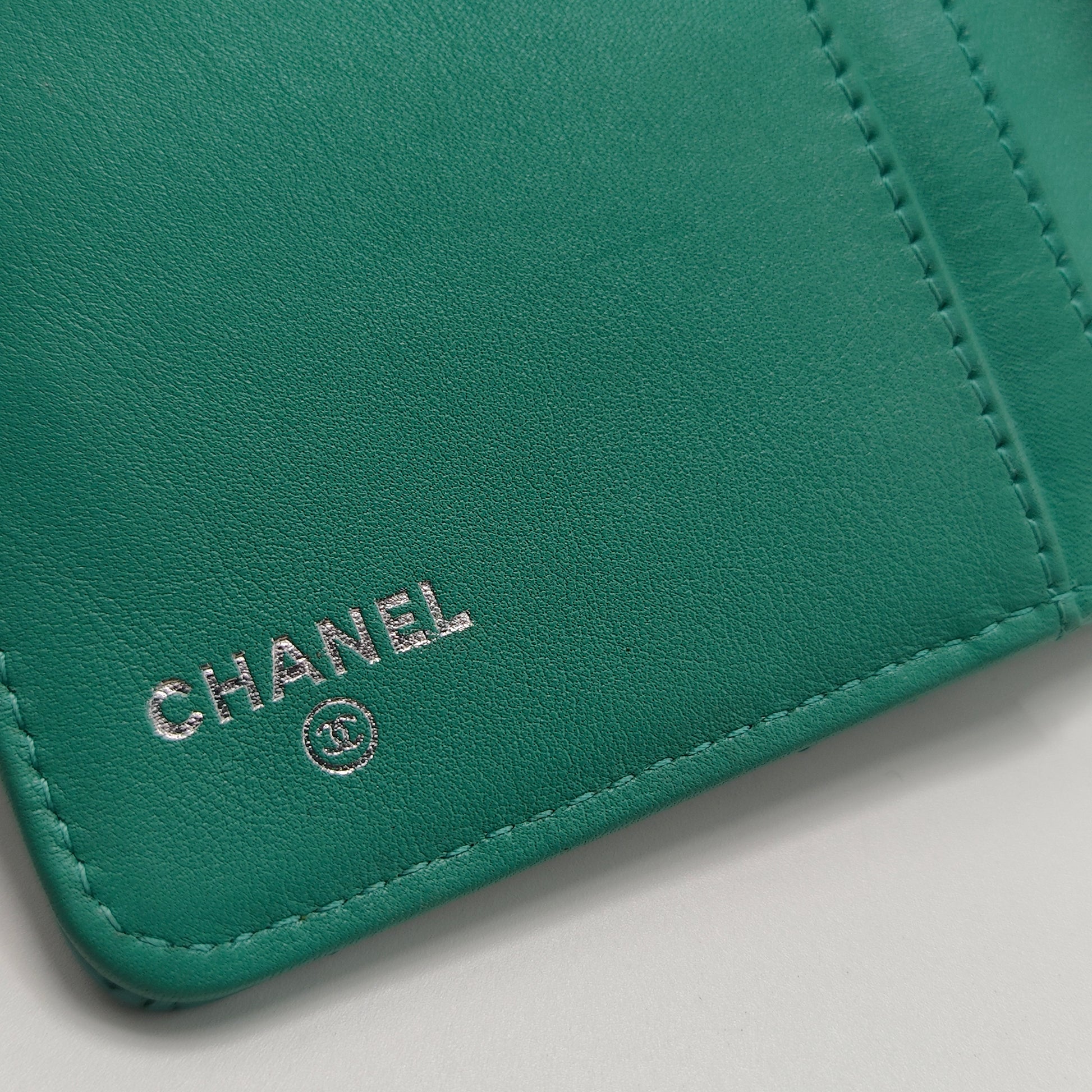 CC Brilliant Flap Wallet Quilted Patent Long