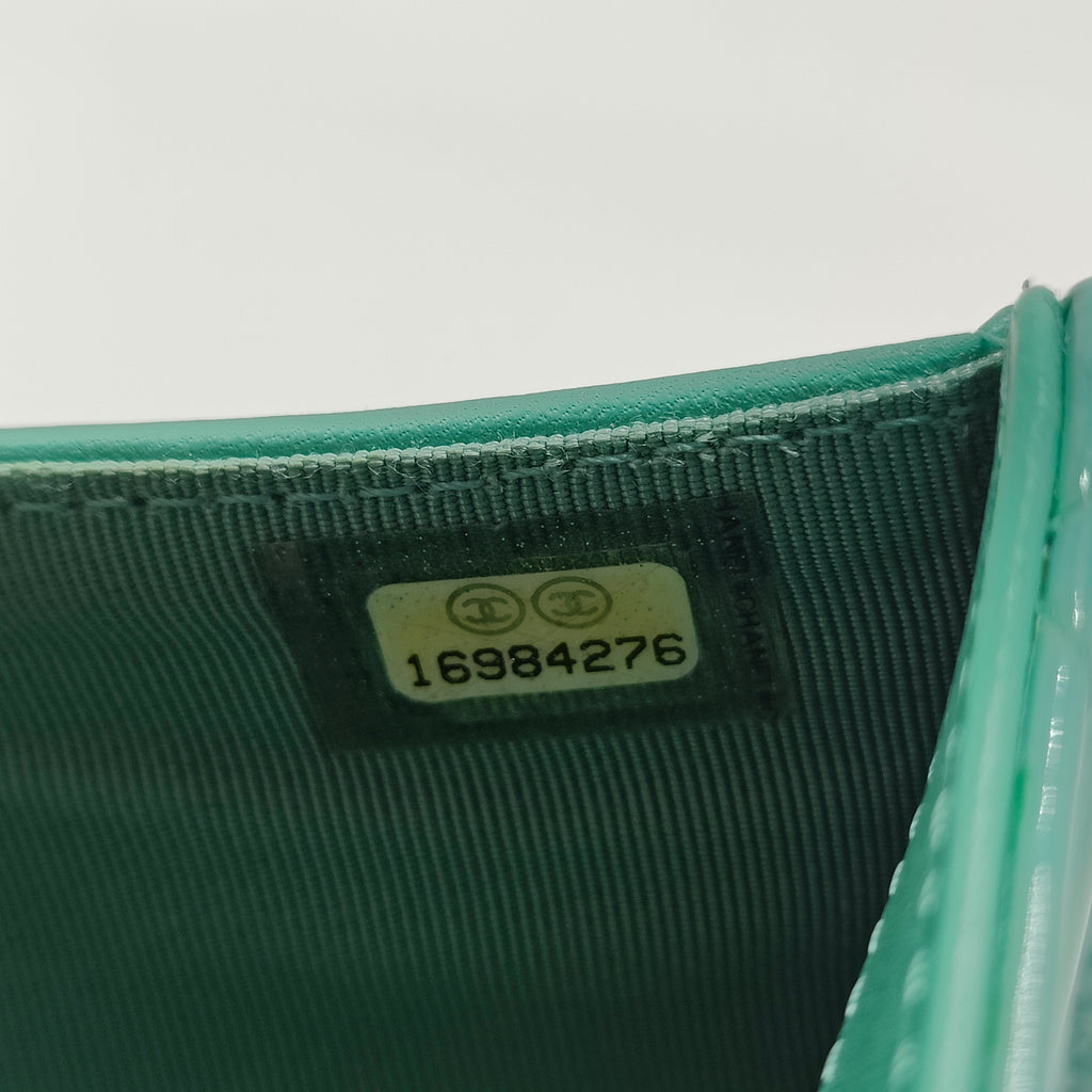 CC Brilliant Flap Wallet Quilted Patent Long