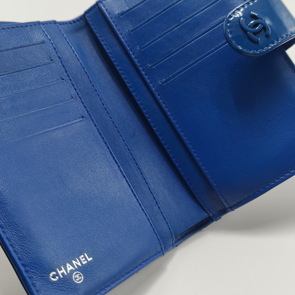 CC Brilliant Flap Wallet Quilted Patent Long