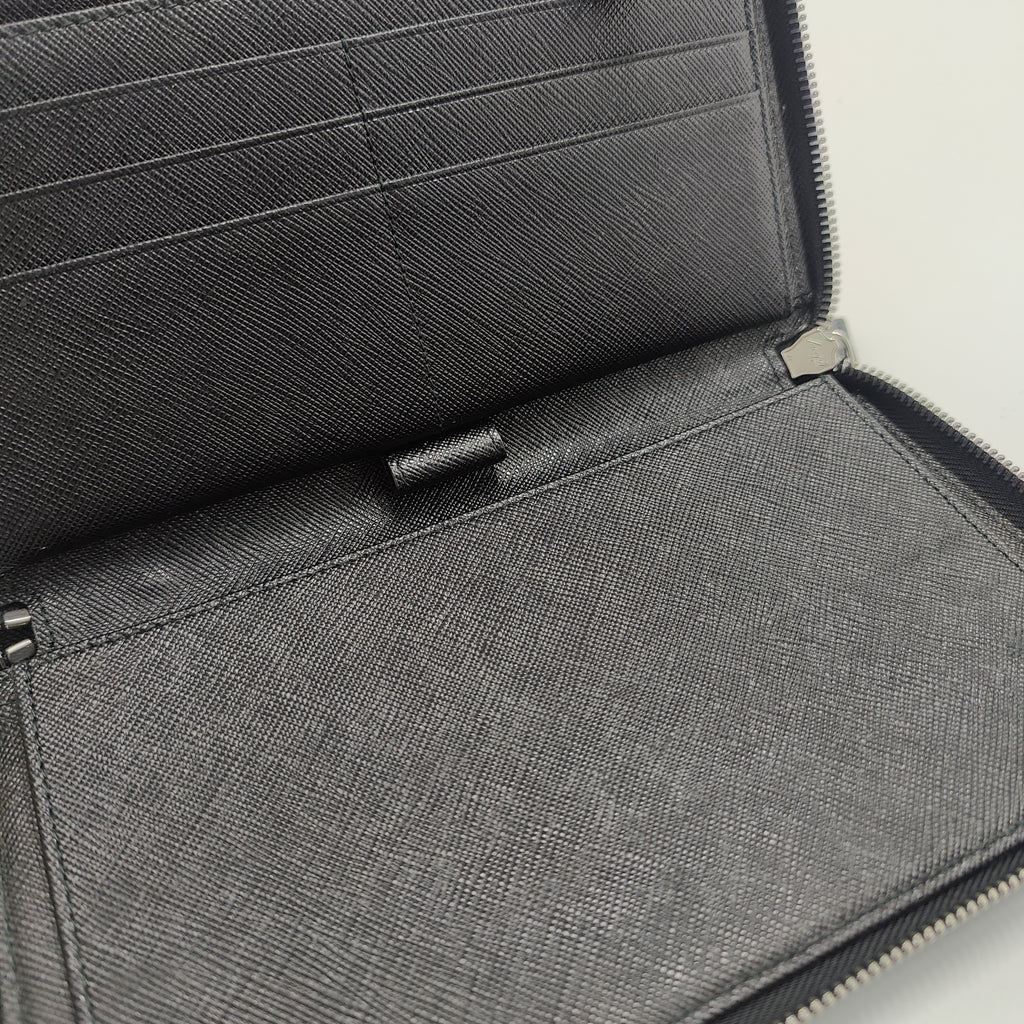 Vertical Bifold Saffiano Leather