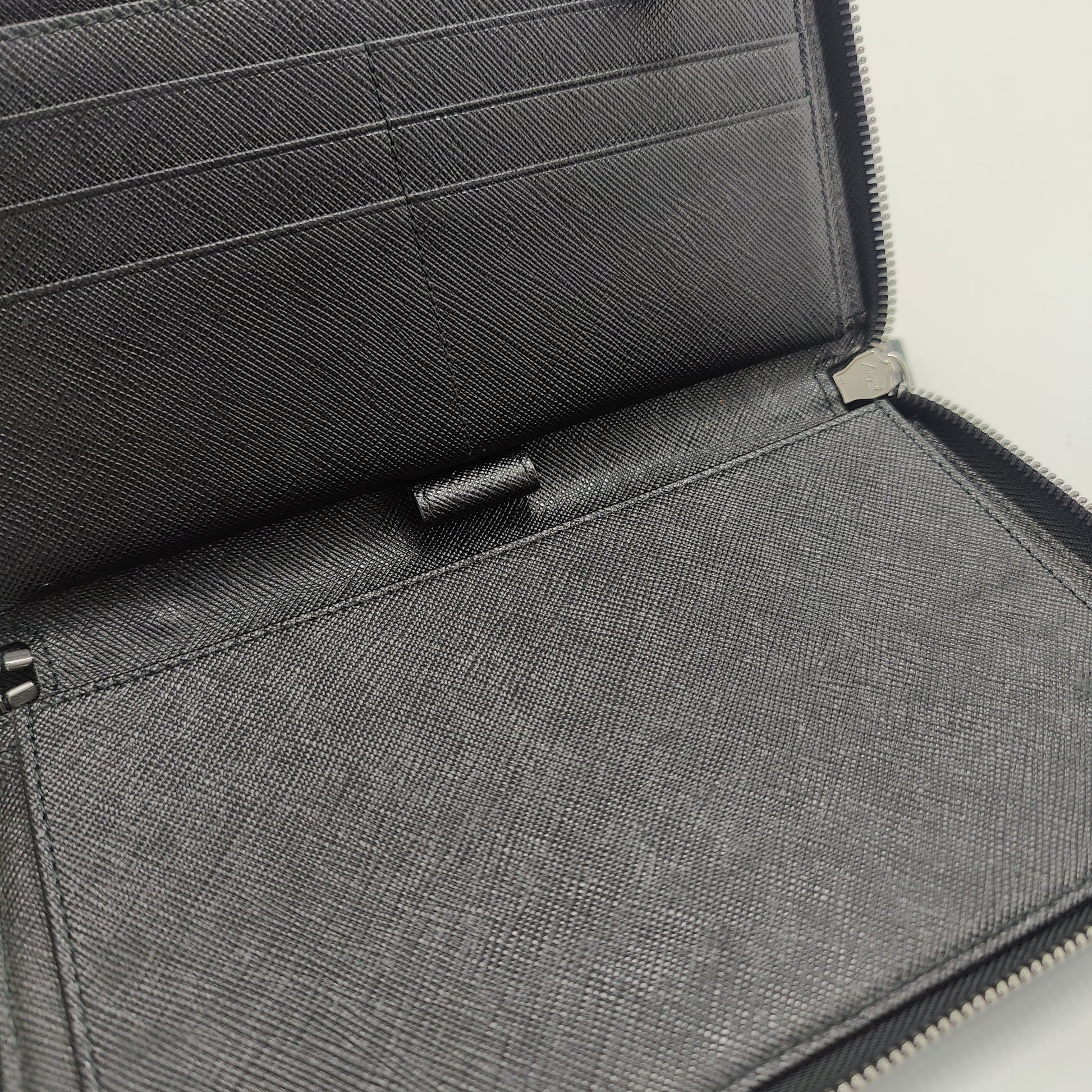Vertical Bifold Saffiano Leather