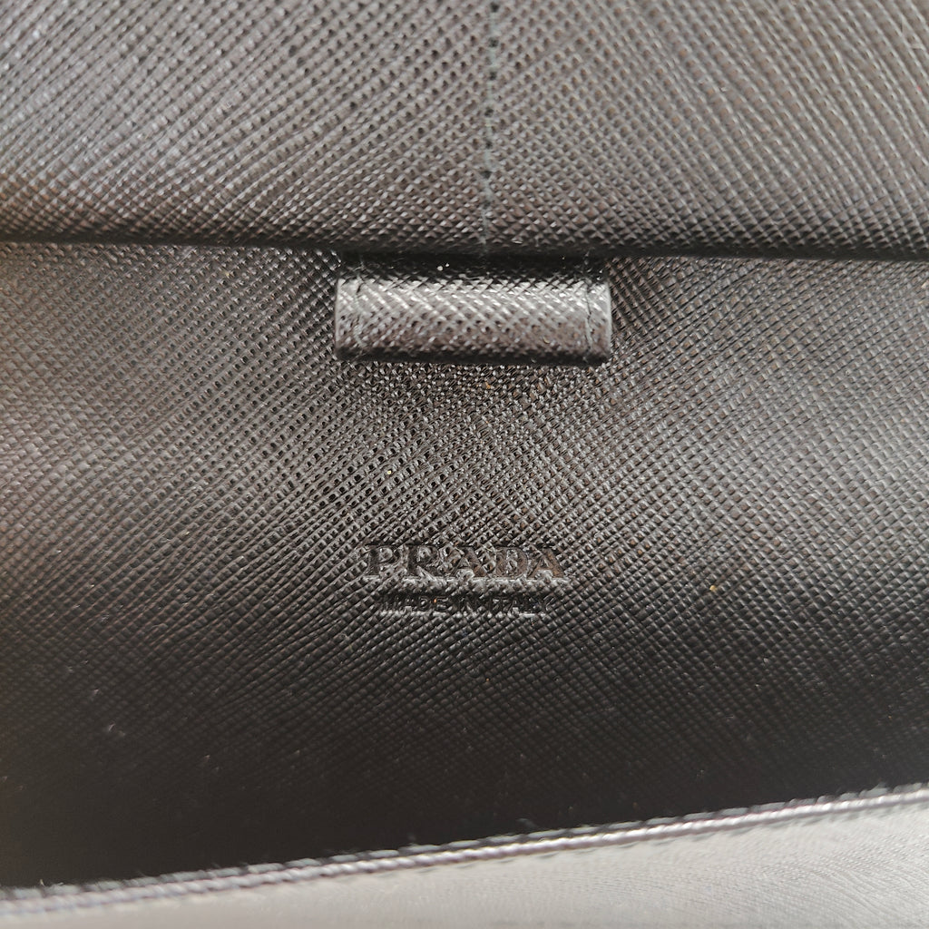 Vertical Bifold Saffiano Leather