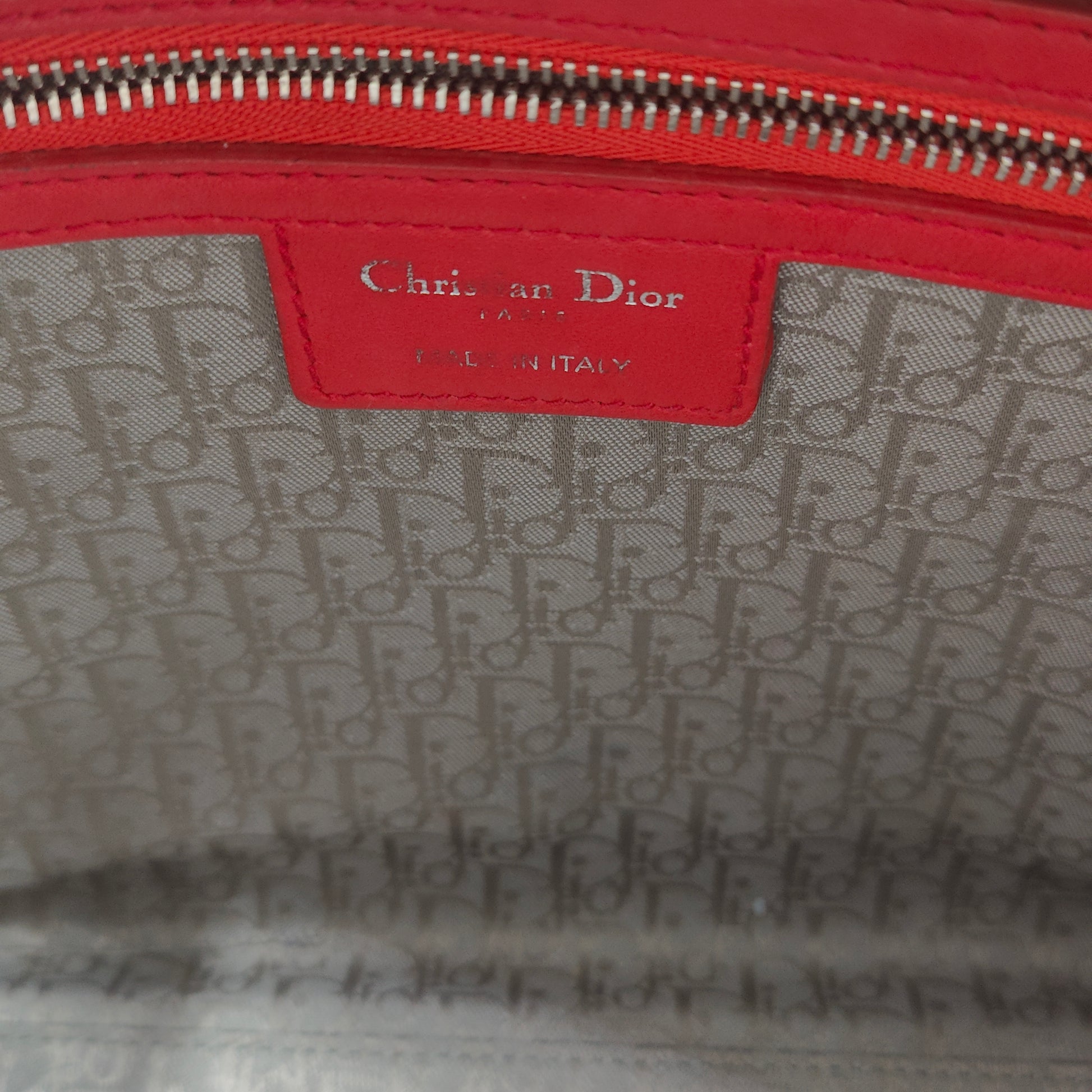 Lady Dior Handbag Cannage Quilt Lambskin Large