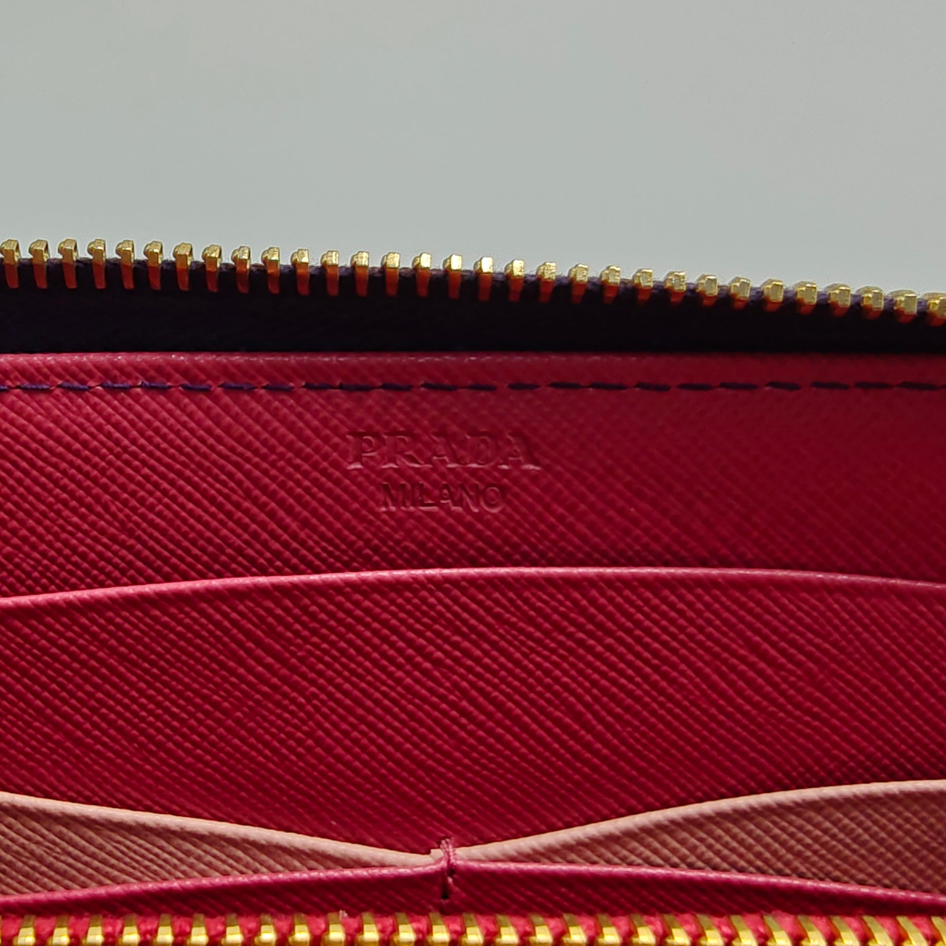 Zip Around Wallet Saffiano Leather Long