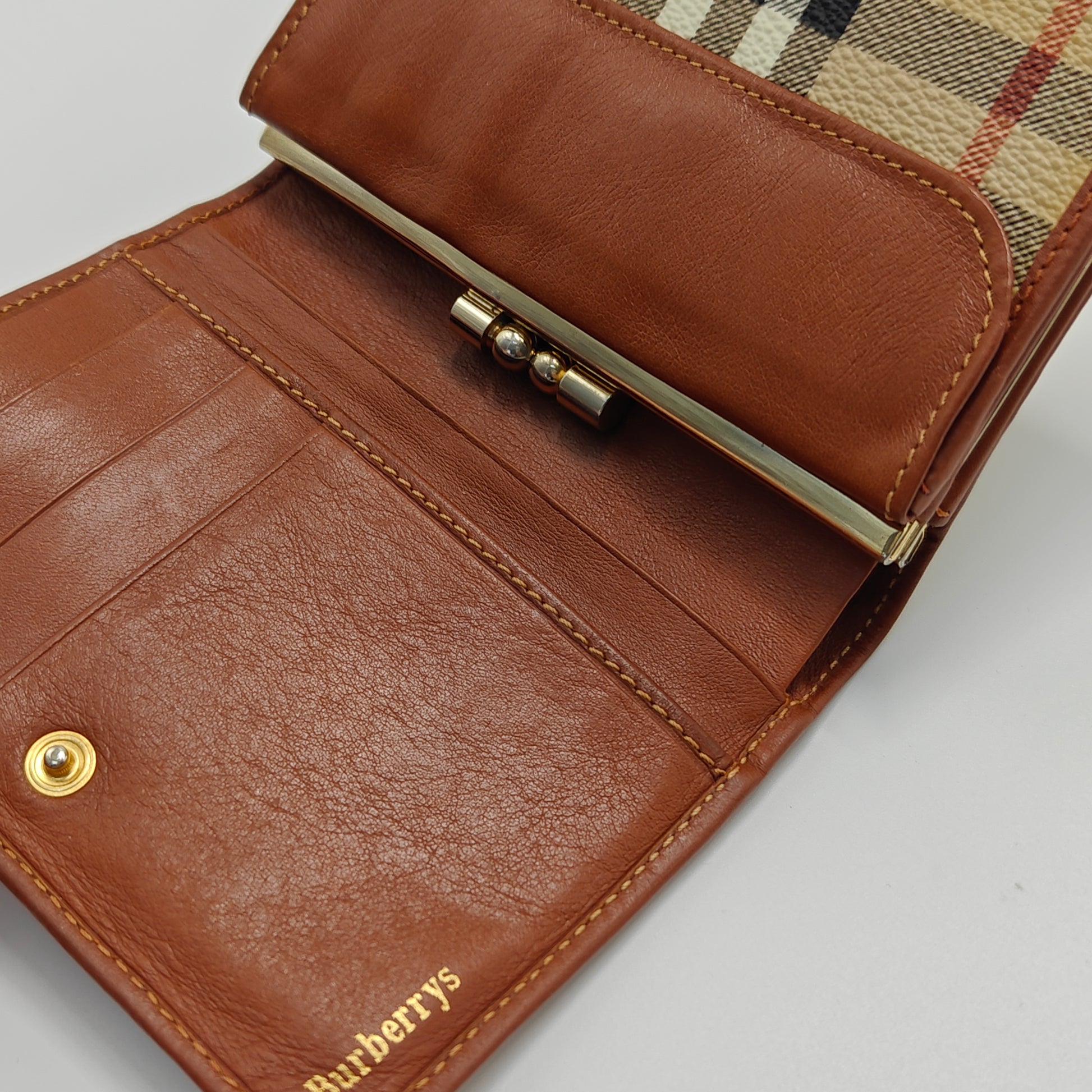 Vintage Check leather wallet