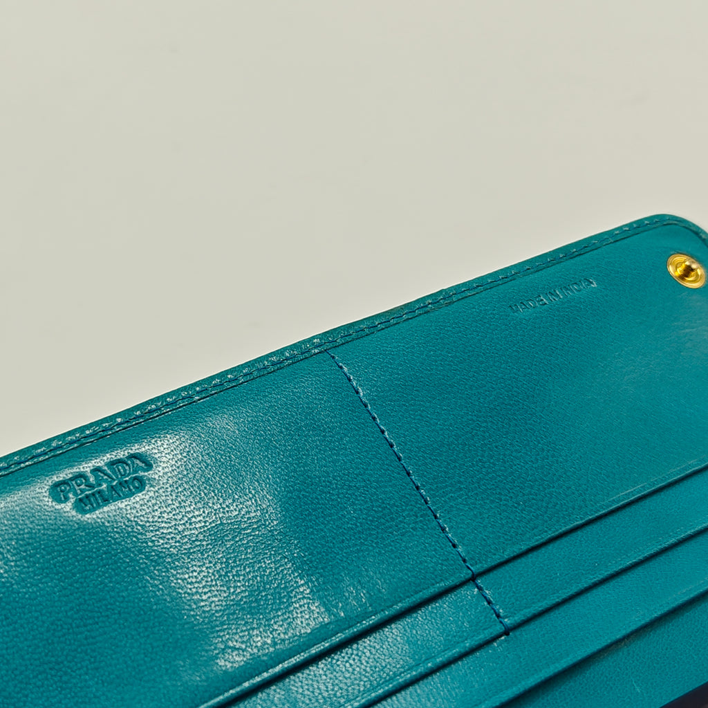 Madras Woven Leather Wallet