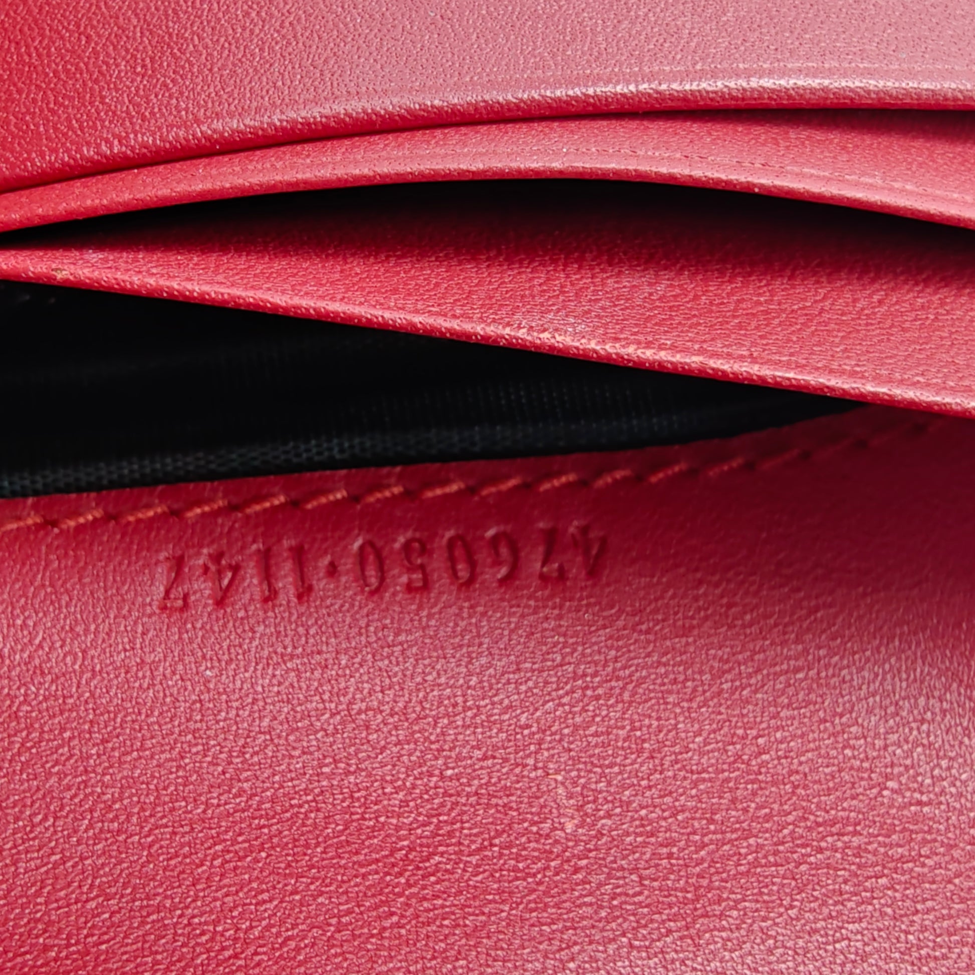 Cherries Flap Card Case Guccissima Leather