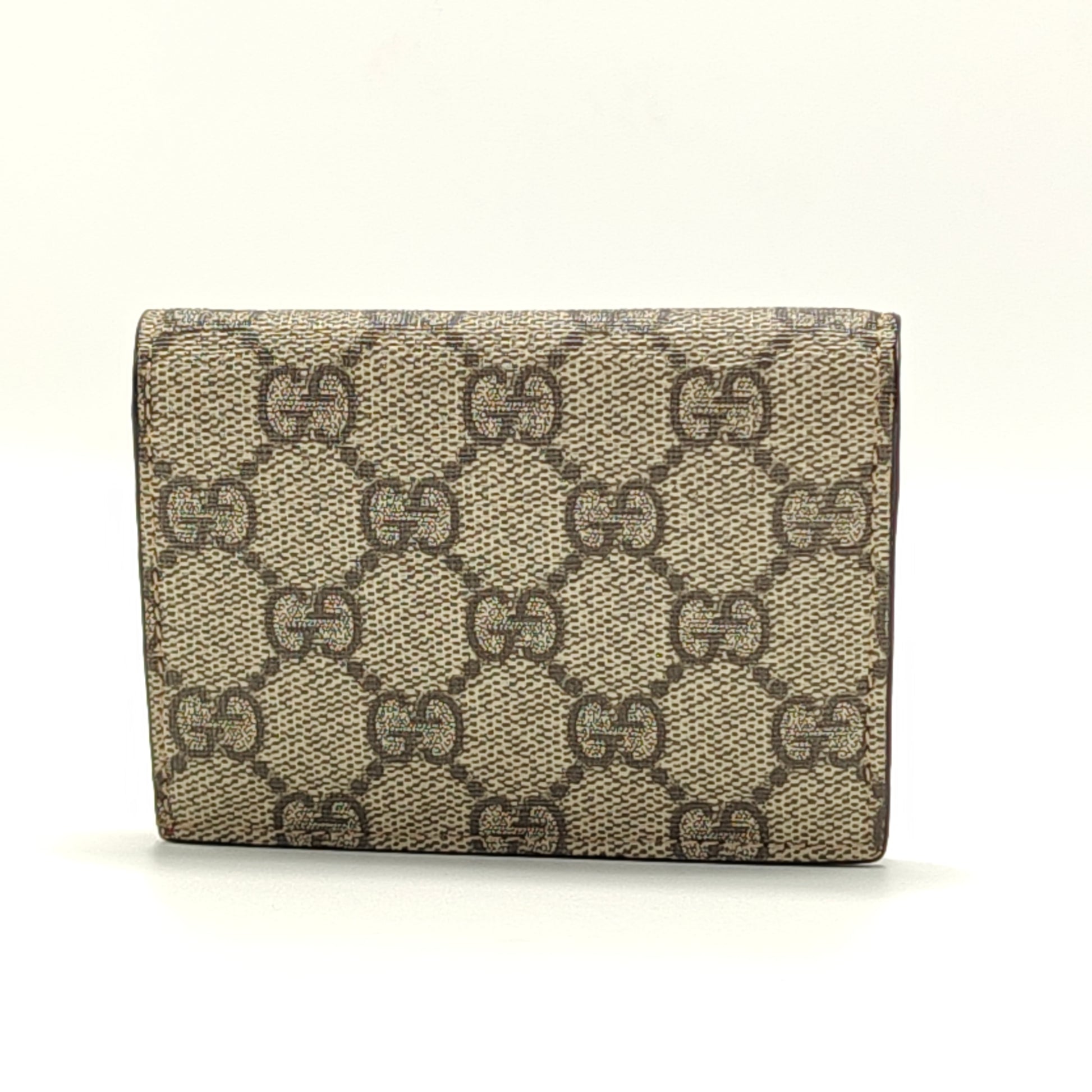 Cherries Flap Card Case Guccissima Leather
