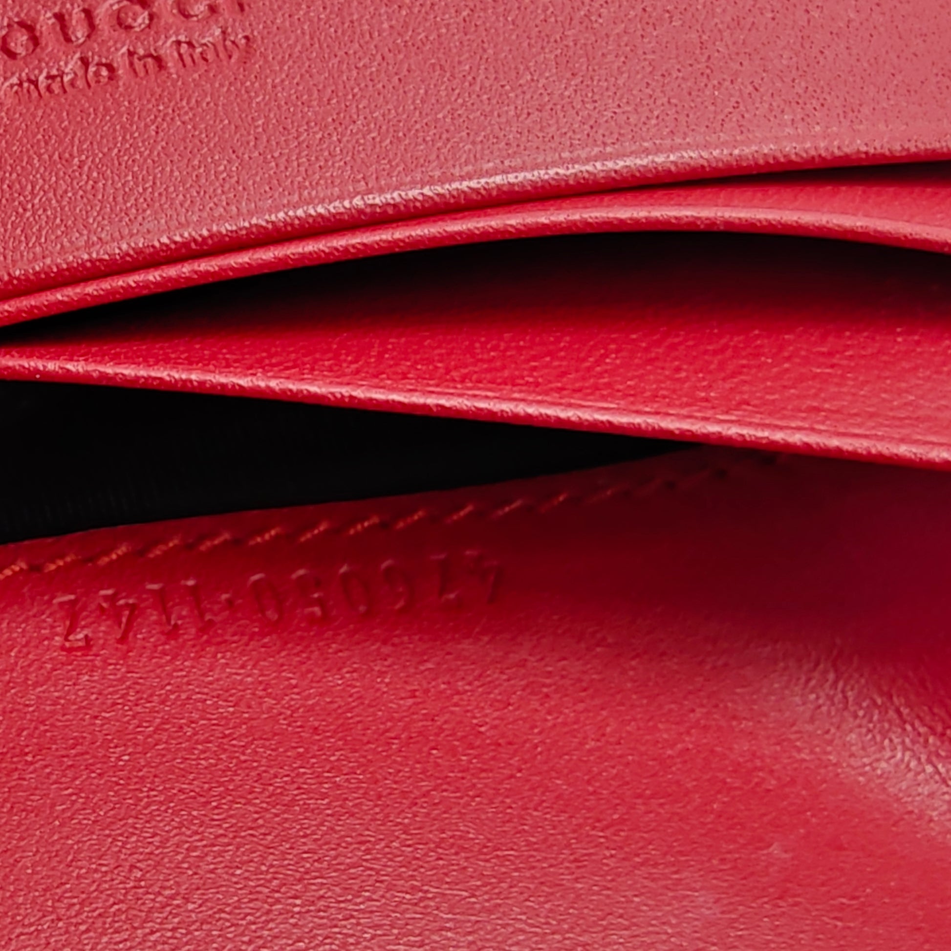 Cherries Flap Card Case Guccissima Leather