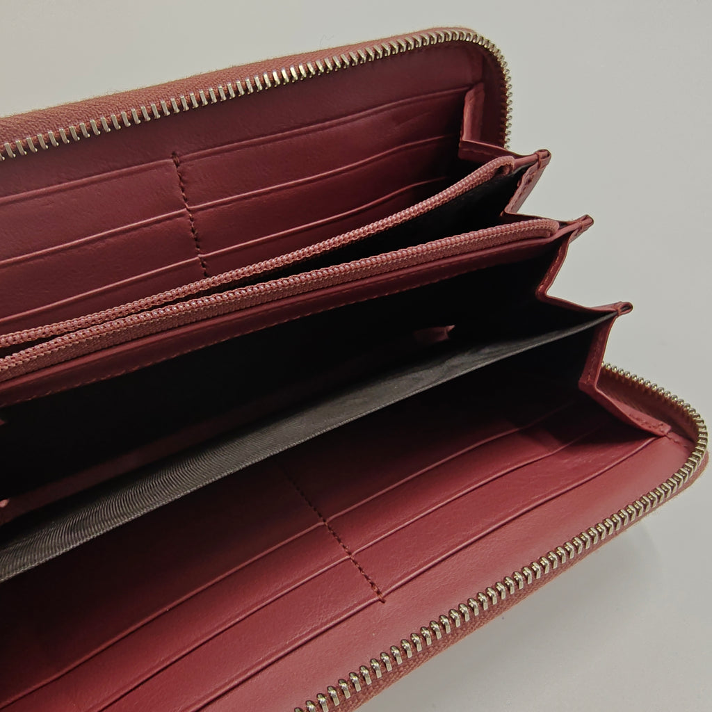 Zip Around Wallet Blooms Print GG Coated Canvas