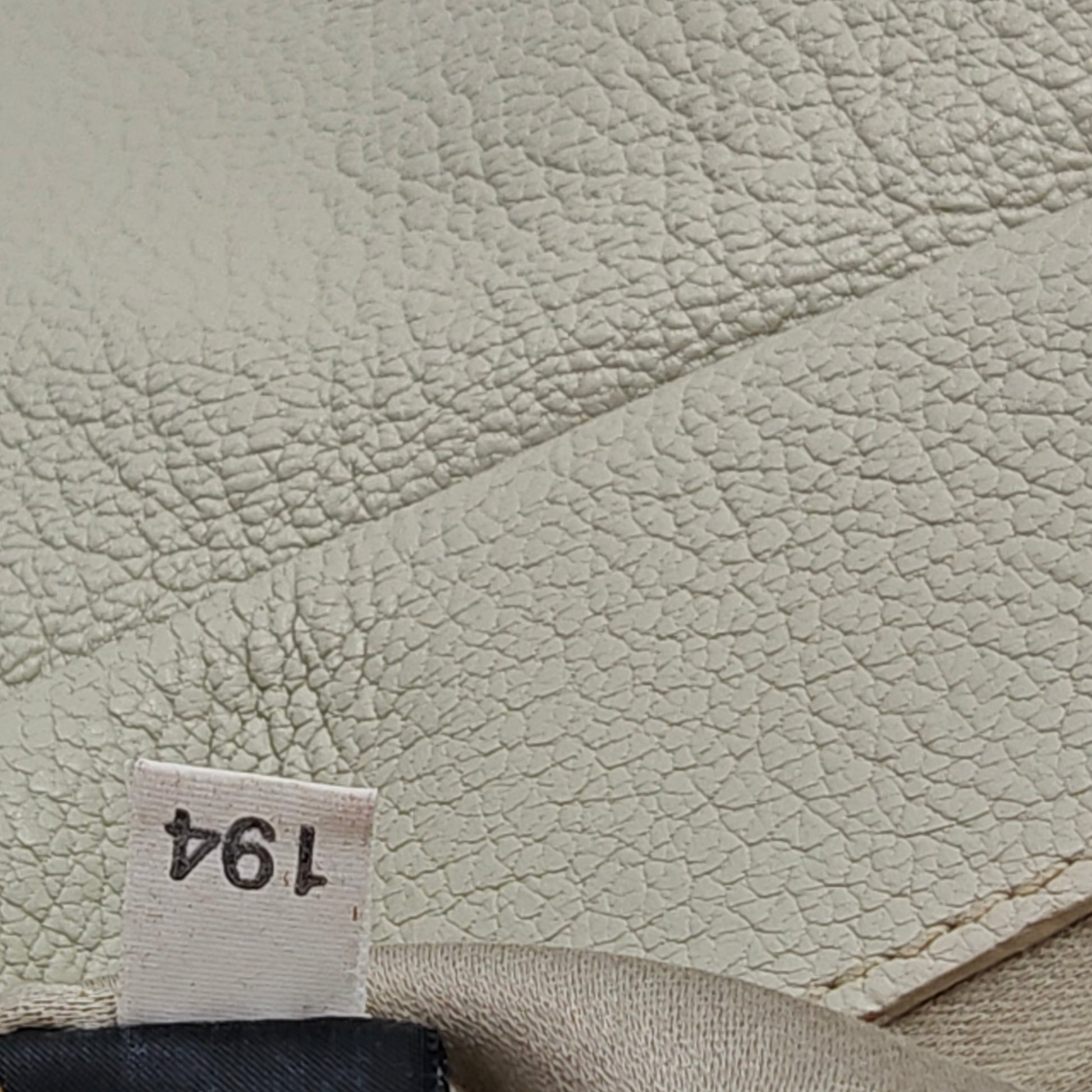 Off White Leather Pushlock Flap Top Handle Bag