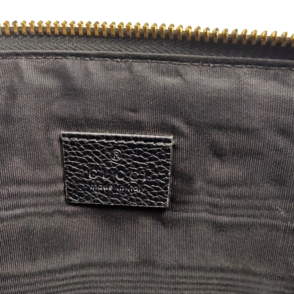 GG Zip Pouch Leather