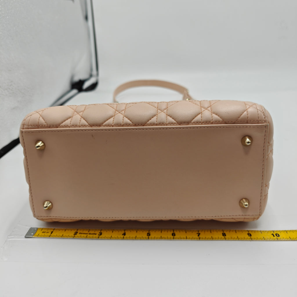 Lady Dior Bag Cannage Quilt Lambskin Medium Light Pink
