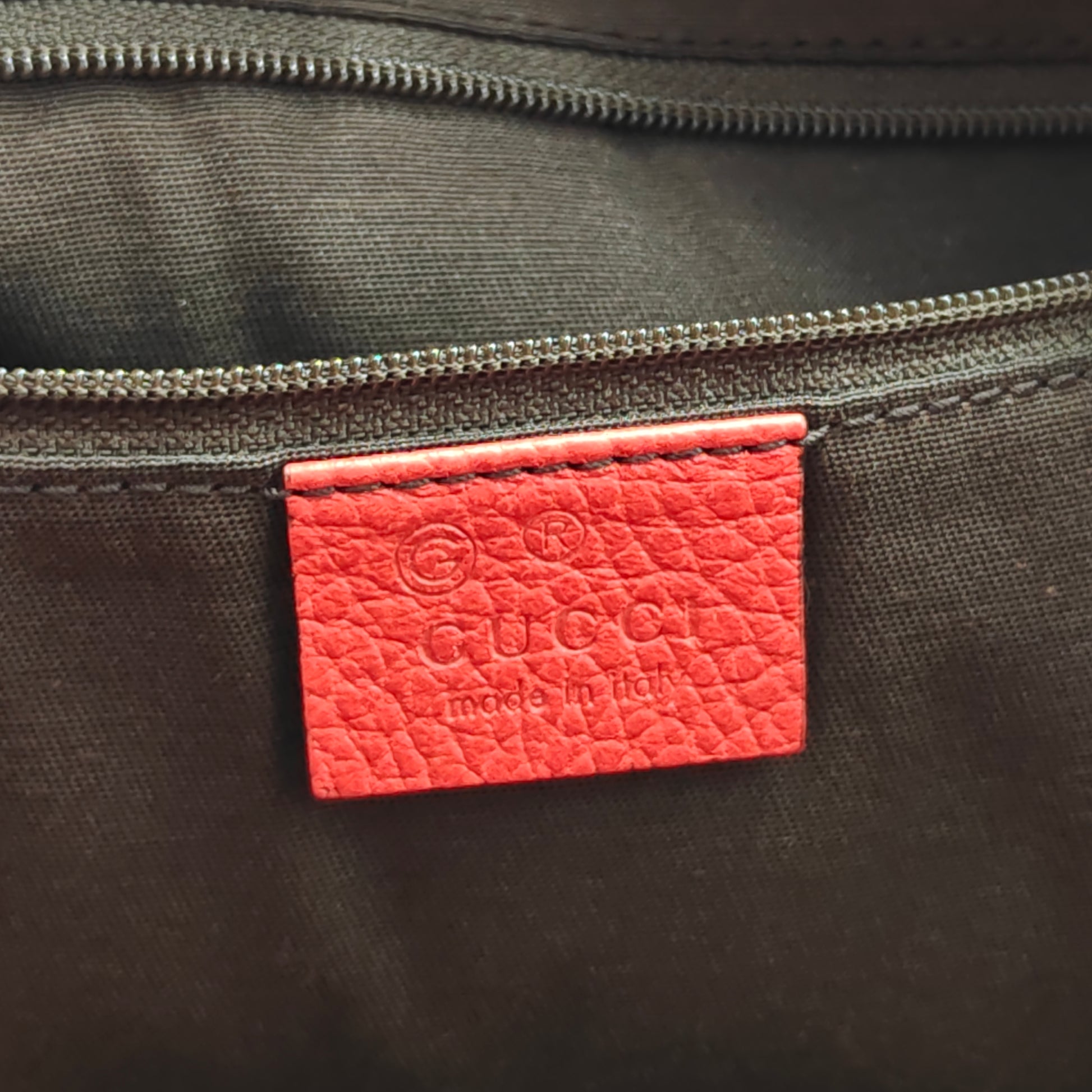 Guccissima Medium Babouska Shopping Tote Red