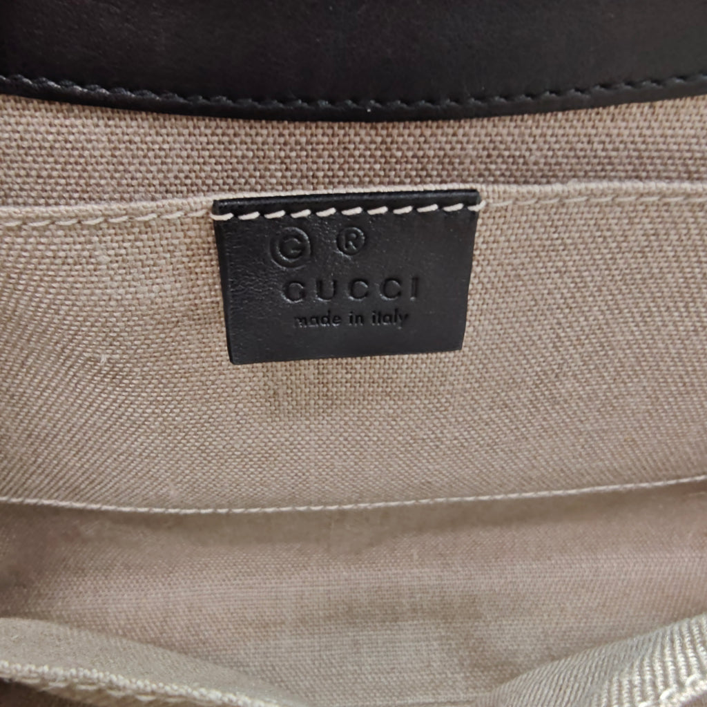 Black Guccissima Leather Emily Chain Shoulder Bag