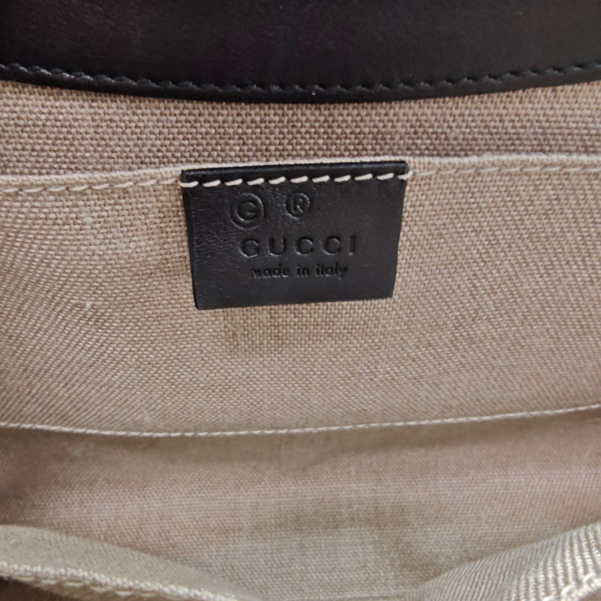 Black Guccissima Leather Emily Chain Shoulder Bag