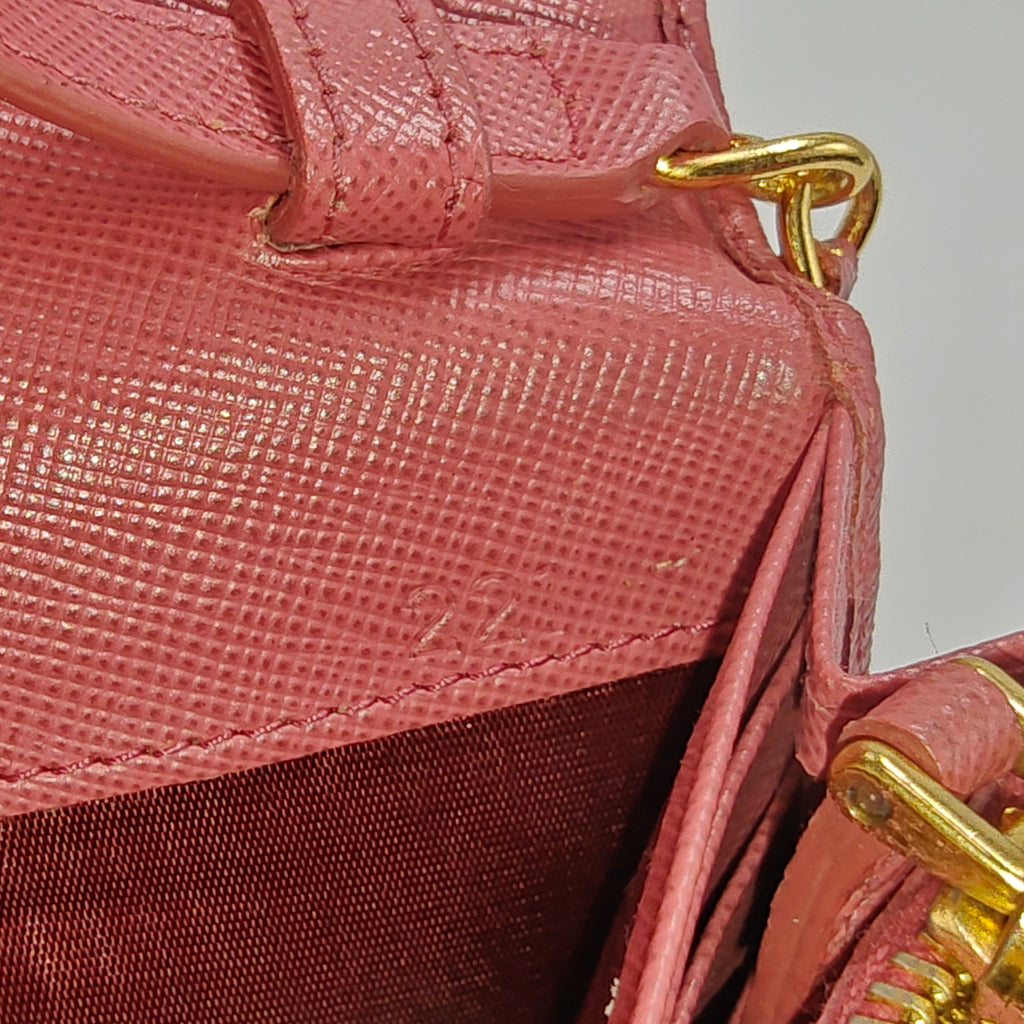 Saffiano Continental Flap Wallet Fuoco