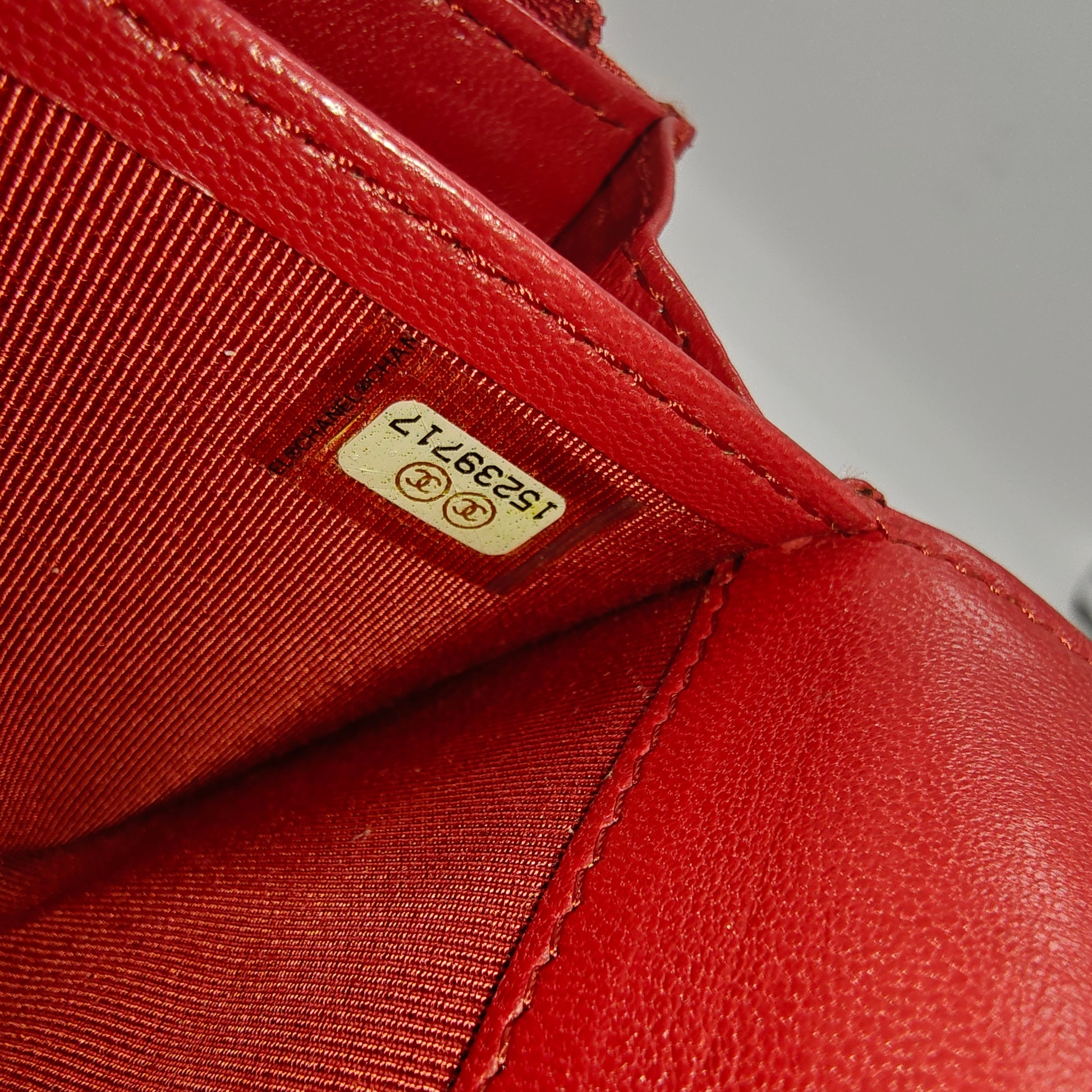 CC Gusset Flap Wallet Lambskin Long