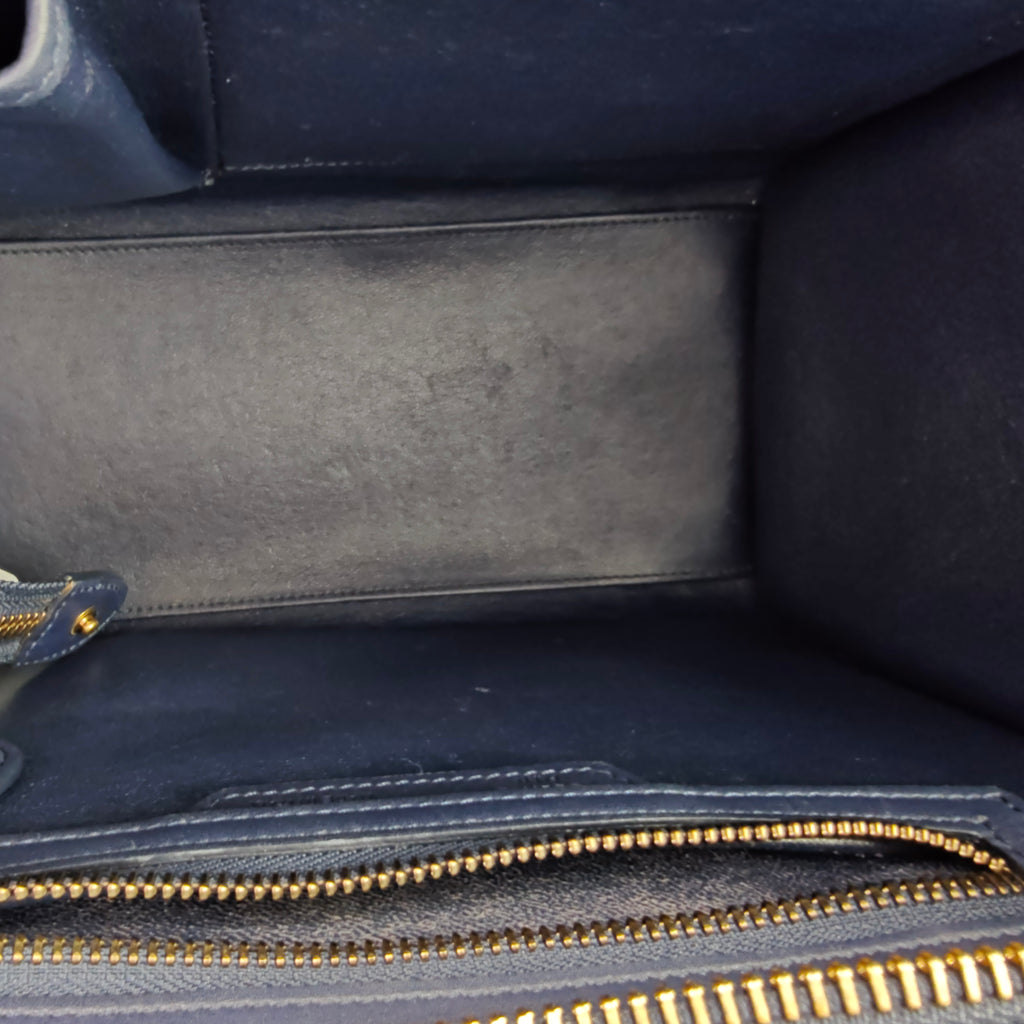 Luggage Bag Grainy Leather Micro